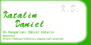 katalin daniel business card